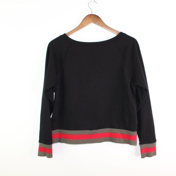 Stella & Dot Striped Pullover Black M - Picture 7 of 7
